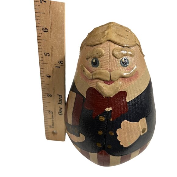 Vintage Uncle Sam Stars & Stripes Patriotic Rolly Polly Shelf Sitter - Picture 6 of 7